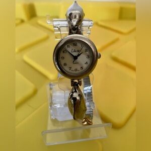 Vintage Collezier dolphins watch w/ elastic band - includes battery - working